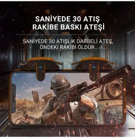 Resim Polham Tüm Telefonlara Uygun Pubg Ve Call Of Duty Uyumlu Şarjlı Oyun Tetiği Hızlı Ateş Ve Hassas Nişan 