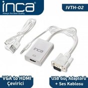 Resim INCA IVTH-02 VGA>HDMI ÇEVİRİCİ USB+SES KABLOSU INCA IVTH-02 VGA>HDMI ÇEVİRİCİ USB+SES KABLOSU