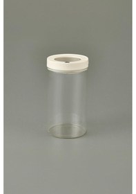 Resim Lengo 1600 Ml Mühürlü Vakumlu Borosilikat Cam Erzak Saklama Kavanozu Şeffaf Beyaz 