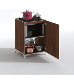 Resim Kenzlife ocak dolabı benek cvz 85*60*56 hazır mutfak ankastre gömme ocak için arkalıksız 