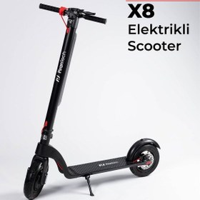 Resim X8 Elektrikli Scooter - Max 700 W - Çıkartılabilir Batarya Özellikli Scooter Siyah 