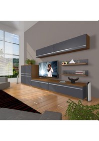 Resim Decoraktiv Eko 6y Mdf Std Tv Ünitesi Tv Sehpası Ceviz - Antrasit 