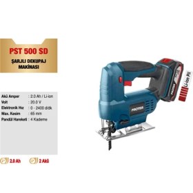 Resim Proter Şarjlı Dekupaj Makinası Pst 500 Sd 