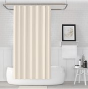 Resim Tropikhome Krem Duşakabin Perdesi-tek Kanat Banyo Perdesi, 180x200cm Polyester Kumaş Duş Perdeleri 