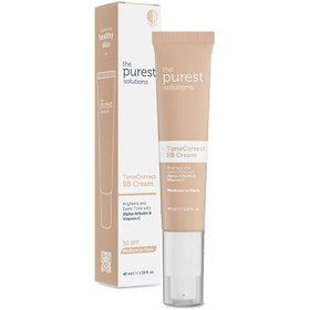 Resim The Purest Solutions ToneCorrect BB Cream SPF50+ Lekeli Ciltler İçin Cilt Tonu Eşitleyici 40 ml - Medium to Dark 