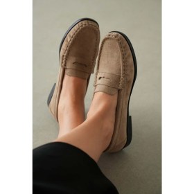 Resim Selin Shoes Vento Düz Taban Klasik Kadın Ayakkabı- Vizon Süet 