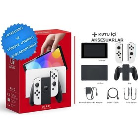 Resim Hepta Collection Switch Oled 64 Gb Aksesuarlı Konsol - Beyaz - Türkiye Uyumlu Şarj Adaptörlü 
