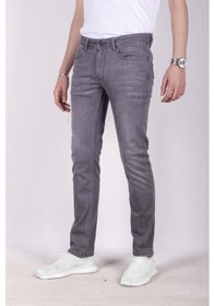 Resim Erkek Kot Pantolon Slim Fit Gri Düz Paça 5 Cepli Jean Ncs Jeans 2253 6142-gri Gri 