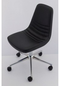 Resim Parker Siyah Deri Rahat Ofis Çalışma Sandalyesi 