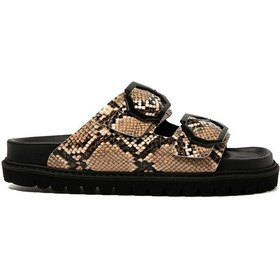 Resim Terlik Kadın Galıa G106282 Genuins Vegan Snake Camel Snake Camel 