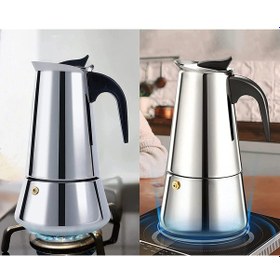 Resim Perlotus 4 Kişilik Çelik Mokapot Espresso Filtre İtalyan Kahve Makinesi 