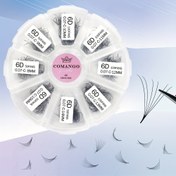 Resim Fan Şeklinde 6D 600 Adet Kirpik Hazır Fanlar Kirpik Uzatma Kendinden Yapışkanlı 8-15mm Karışık Sahte Kirpikler Salon Kullanımı İçin 