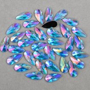 Resim 50 adet Çok Renkli Akrilik Gözyaşı Taşları, 9x18mm - Büyük, Düz Taban ve Uçlu Üst, Matkap Gerektirmez, Moda Aksesuarları ve DIY El Sanatları için Mükemmel, Moda Aksesuar Taşları|Canlı Taşlar|Dayanıklı Taşlar, Taşlı Küpeler 