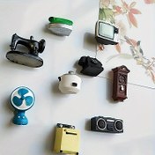 Resim 9 adet retro 3D ev magneti seti, buzdolapları ve beyaz tahtalar için uygun - mutfak, ofis dekorasyonu ve Noel hediyeleri için mükemmel 