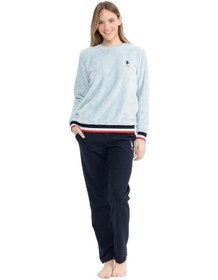 Resim U.S. Polo Assn. U.s Polo Assn. 17079 Kadın Uzun Kollu Welsoft Eşofman Takım-açıkmavi Mavi 
