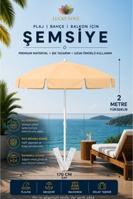 Resim Lucky Love Plaj Bahçe Balkon İçin Şemsiye İnce Branda Kumaş - 2 Metre Yükseklik / 170 Cm Genişlik 