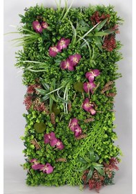 Resim Yapay Çiçek Deposu Yapay Dikey Bitki Hazır Duvar Paneli 50x100 Cm Model 3 