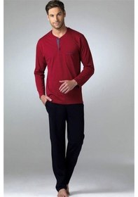 Resim Pierre Cardin 5454 Erkek Uzunkollu Penye Pijama Takımı 