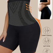 Resim Kadınlar İçin Yüksek Bel Dar Bodycon Tayt - Kalça Kaldırıcı Kaymaz Bel Bandı, Sıkılaştırıcı ve Kalça Yükseltici Egzersiz Pantolonu, Günlük Kullanım için Orta Esneklikli Şekillendirici Kısa Şort, Spor Taytları 