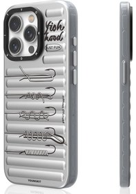 Resim İphone 15 Pro Uyumlu Kılıf Magsafe Şarj Özellikli Youngkit Fishing Serisi Kapak Gri 