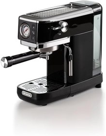 Resim Ariete Espresso Slim Metal 1381, manometreli kahve makinesi, kahve tozu ve ESE kapsülleri ile uyumlu, 15 bar Max, filtre 1 veya 2 fincan, Cappuccino başlığı, 1300 W, Siyah 