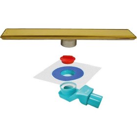 Resim Sukar Line 6 Gold Plain 60 cm Izgaralı Duş Kanalı 1156-1036000-71 