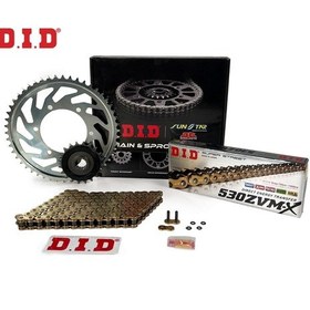 Resim Zincir Dişli Seti Kawasakı Zx 600cc Zincir: Dıd-530zvm-x Gold-102 Ön-arka Dişli: Jt 15t-39t 1985-1989 