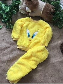 Resim SuFd E Ticaret Çocuk Polar Tweety Pijama Takımı Sınırlı Stok 