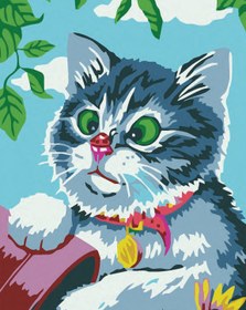 Resim Sayılarla Boyama Seti - Maviş Kedi - 40x50 