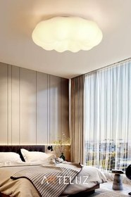 Resim LUXURY BULUT MODEL MODERN PLAFONYER AVİZE (45 CM) 
