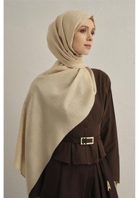 Resim Armine Lyocell Naia Kare Monogram Şal 6 64 BEj 
