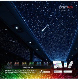 Resim Vıp Yıldız Tavan Fiber Optik Starlıght Minibüs Kayan Yıldızlı Set Çok Renkli 