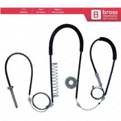 Resim BMW 5 E39 04/1999-2004 4/5 Kapı İçin Ön Sağ Cam Kriko Seti 