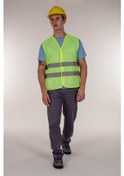 Resim Yeşil Fosforlu Ikaz Yelek Reflektörlü-Yeşil-Unisex 
