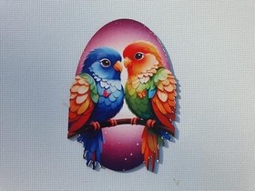 Resim 2 Adet 3D Görünümlü Kuşlar Magnet 6 x 9 cm 