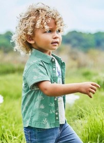 Resim Erkek Bebek Kısa Kol Gömlek 01112-081 Sarı 