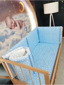 Resim bebek_iklimi 60x120 Bebek Beşik Korumalık Seti Yıldız Desen 4 Parça 