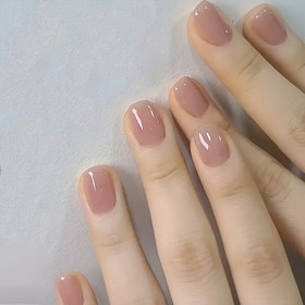 Resim 24 Adet Kısa Kare Takma Tırnak - Yüksek Kalite Çıplak Pembe Tasarım, Parlak Son, Günlük Giyim Tırnakları ile 1 Adet Jelly Tutkal & 1 Adet Tırnak Dosyası Seti, Her Gün Tarz için Mükemmel, Tırnak Aksesuarları | Klasik Tırnak Tasarımı | Parlak Son Tırnaklar, Tırnak Sanatı 
