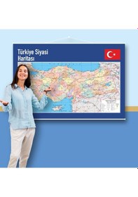Resim Türkiye Siyasi Haritası 100X150 