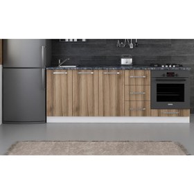 Resim 220 cm Mutfak Dolabı Beyaz Dore 220-D4-ALT Modül 