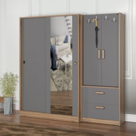 Resim Abre VM-300348 Antrasit Vestiyer Portmanto 