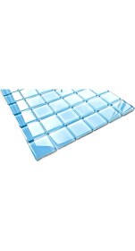 Resim MozaiKristaL Havuz ve Tüm Yüzeyler Için 48X48X6MM. Arktik Buz Mavisi 30X30CM. Fileli Kristal Mozaik. 