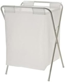 Resim IKEA 50 Litre Beyaz,Katlanır, Çamaşır Sepeti Açılır Kapanır Pratik Kirli Sepeti 50 Lt U42X G43X Y60 cm 
