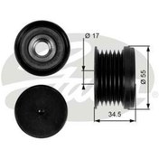 Resim GATES OAP7090 ALTERNATÖR KASNAĞI GOLF V VI JETTA PASSAT / IBIZA L 
