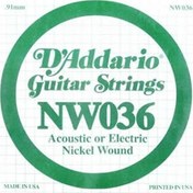 Resim D'Addario NW036 Nickel Wound Elektro Gitar Tek Tel 