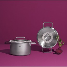 Resim Fissler Pure Collection 9 Parça Metal Kapak Çelik Tencere Seti 