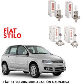 Resim Fiat Stilo 2002-2005 Arası Ön Uzun-kısa 4'lü Far Ampülü Takımı Bosch 
