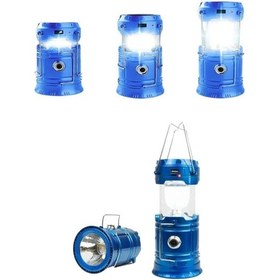 Resim Solar Şarjlı Kamp Lambası Güneş Enerjili Kızaklı Kamp Feneri Çadır Feneri Led Işıldak Çoklu Renk 