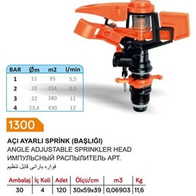 Resim Sayım Açı Ayarlı Sprink Fıskiye Başlığı 