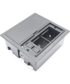 Resim Scspazar Masa Üstü Priz Kutusu8 Modül Kare Siyah Boş 